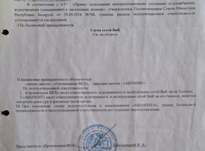 Водопроводная сеть - действующая (-90%)